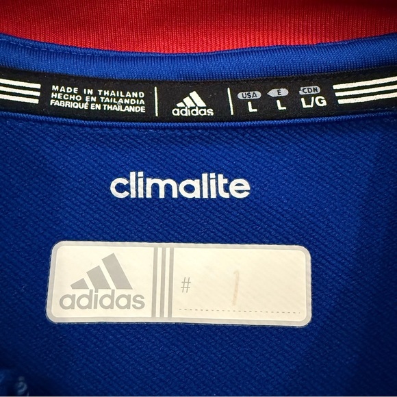 Kansas Jayhawks Adidas Jacket Basketball XII Warm Up Climalite Blue Men’s Large - Picture 5 of 8
